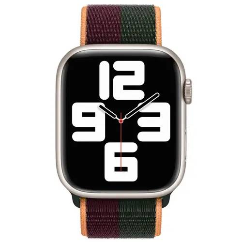 Apple Official Watch Sport Band 42mm / 44mm / 45 mm - Dark Cherry/Forest Green (Open Box)
