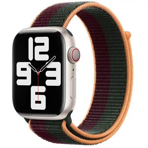 Apple Official Watch Sport Band 42mm / 44mm / 45 mm - Dark Cherry/Forest Green (Open Box)
