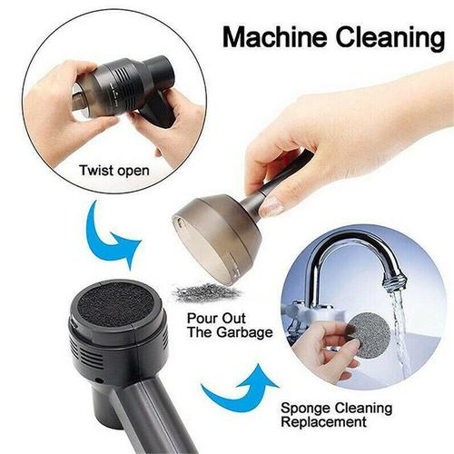 Mini Portable Handheld Vacuum Cleaner - USB Powered - Black