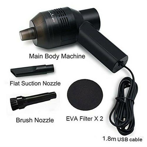 Mini Portable Handheld Vacuum Cleaner - USB Powered - Black