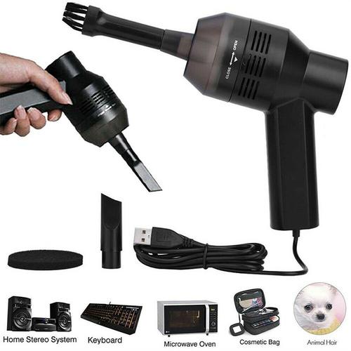 Mini Portable Handheld Vacuum Cleaner - USB Powered - Black