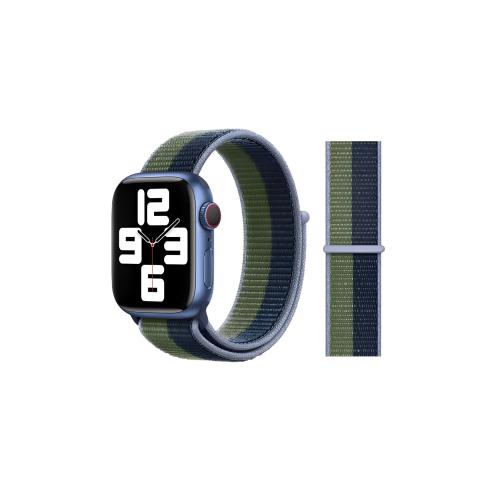 Apple Official Watch Band 42mm / 44mm / 45mm Strap  Sport Loop -Abyss Blue/Moss Green (Open Box)