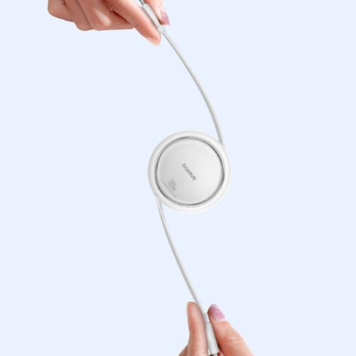 Baseus Free2Draw Mini Retractable Charging Cable Type-C to Type-C 100W 1m - Moon White
