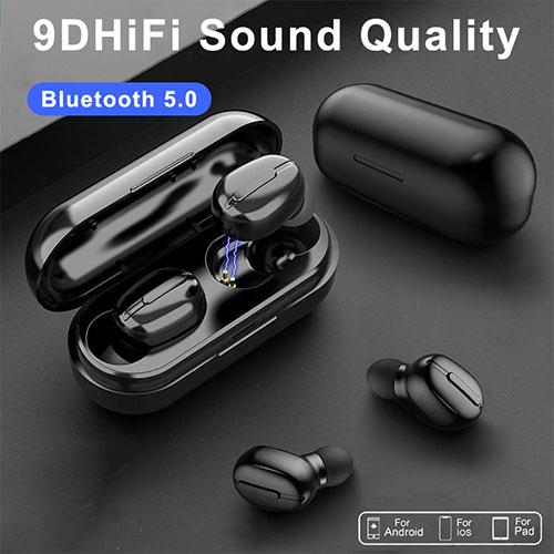 TWS Wireless Bluetooth Headphones Earphones Earbuds in-ear - Black