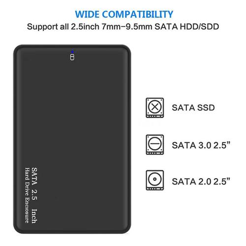 2.5 inch SATA Hard Drive Enclosure USB 3.0 - Black