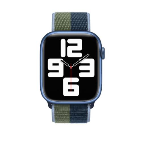 Apple Official Watch Band 42mm / 44mm / 45mm Strap  Sport Loop -Abyss Blue/Moss Green (Open Box)