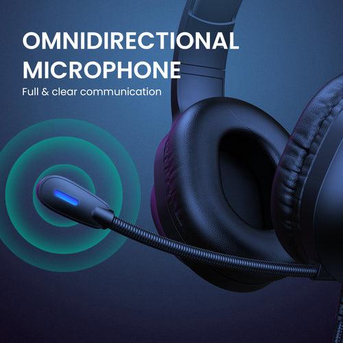 Over ear headphones online with microphone