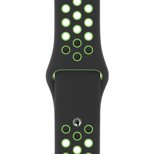 Apple Official Nike Watch Sport band 44mm - Black/Lime Blast
