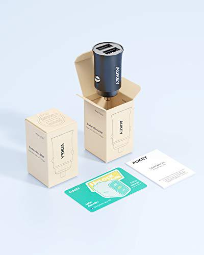 AUKEY 24W Dual USB-A Metal Car Charger