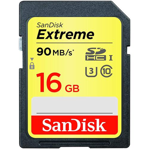 SanDisk 16GB Extreme SD Card (SDHC) UHS-I U3 - 90MB/s - 2 Pack FFP