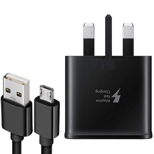Samsung Galaxy 2A Mains Fast Charger + 1M Micro USB Cable - Black