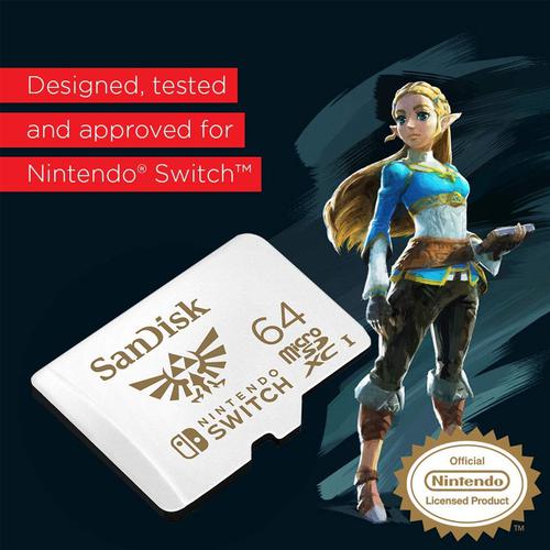 SanDisk 64GB Nintendo Switch  microSD Card (SDXC) UHS-I U3 - 100MB/s