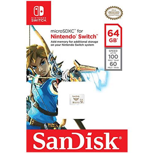 SanDisk 64GB Nintendo Switch  microSD Card (SDXC) UHS-I U3 - 100MB/s