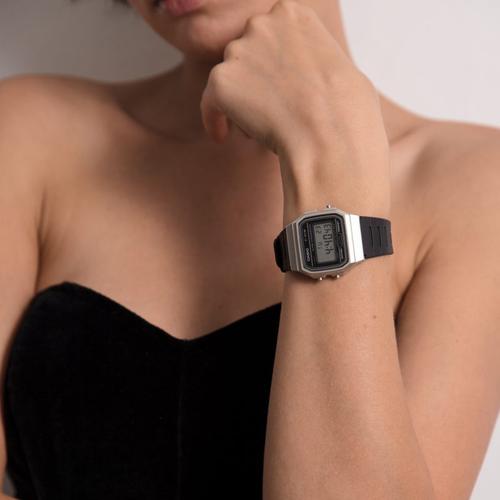 casio leather strap women's watch