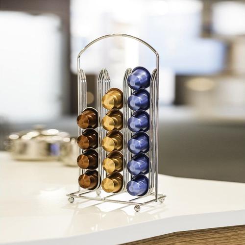 Xavax Donatore Coffee Capsule Stand for Nespresso, 36 capsules - Silver Matt