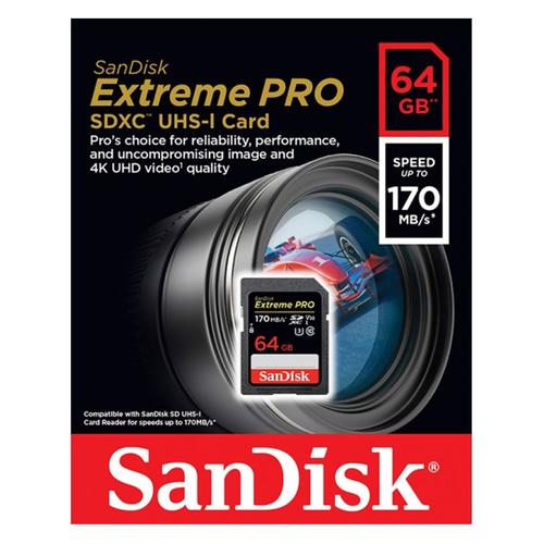 Sandisk 64gb Extreme Pro V30 Sd Card Sdxc Uhs I U3 170mb S 17 95 Free Delivery Mymemory