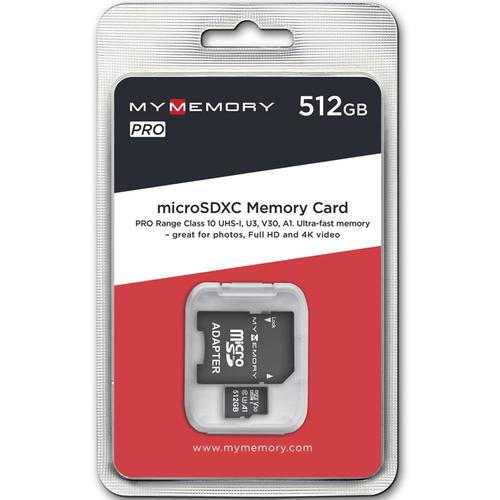 MyMemory 512GB V30 PRO microSD Card (SDXC) 4K A1 UHS-1 U3 +