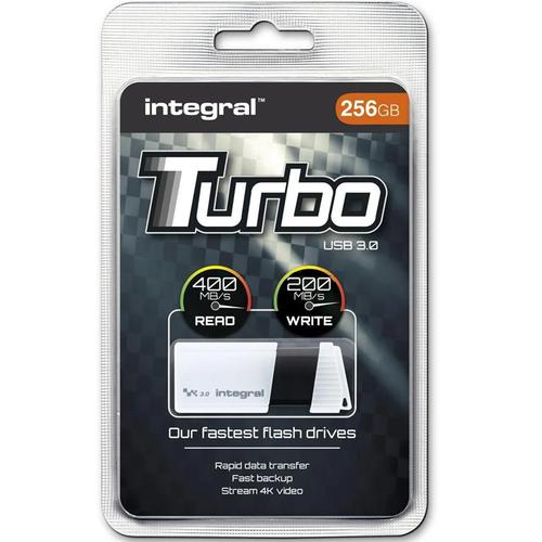 Integral Turbo 256GB USB 3.0 Flash Drive - White - 400MB/s