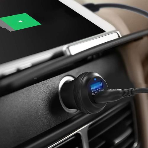 RAVPower 3A 2 Port Quick Charge 3.0 USB Car Charger - Black