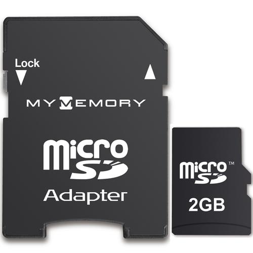 Cellet MicroSD 2GB Memory Card for Motorola ic402 Phone with SD Adapter.