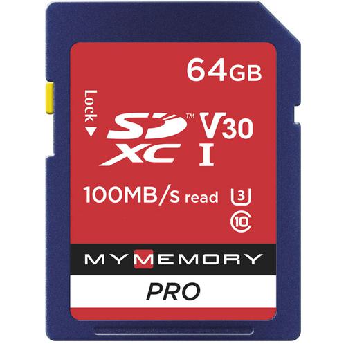 MyMemory PLUS 64GB V30 High Speed SD Card (SDXC) UHS-1 U3 - 100MB/s