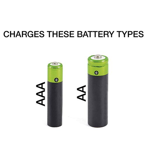 Lloytron Slimline Battery Charger + 4 x AA (1300mAh) & 4 x AAA (900mAh) Batteries