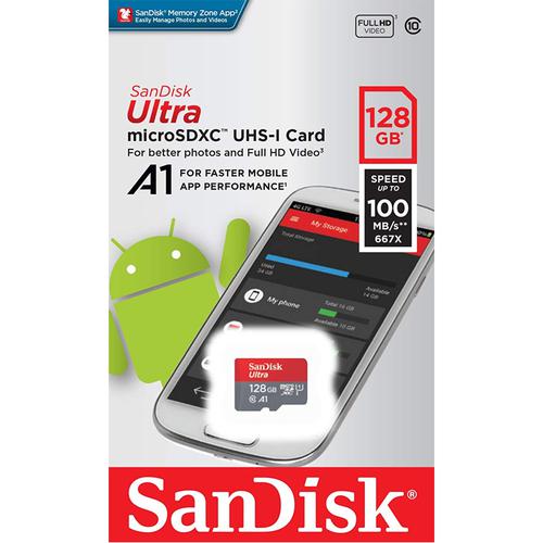 Sandisk 128gb Ultra Micro Sd Card Sdxc Uhs I A1 100mb S Us 27 99 Mymemory