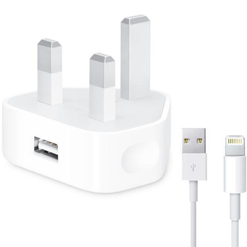 Apple 5W Travel Charger + Lightning Cable - White