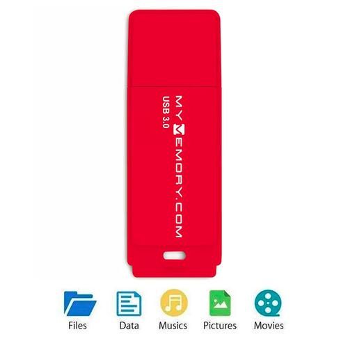 MyMemory 64GB USB 3.0 Flash Drive - 80MB/s - Red - 5 Pack