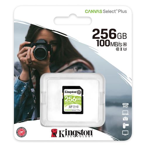 Kingston 256GB Canvas Select Plus V30 SD Card (SDXC) UHS-I U3 - 100MB/s