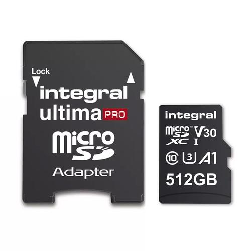 Integral 128GB UltimaPRO A2 V30 High Speed Micro SD Card UHS-I U3 SDXC Adapter 180MB/s