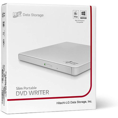 LG 8X Slim USB External DVD-RW Drive - White