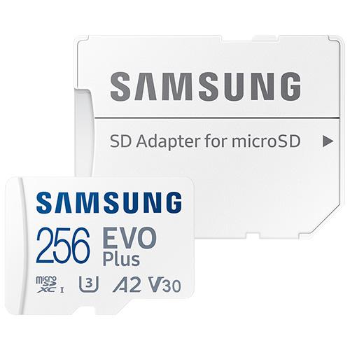 Samsung 256GB Evo Plus microSD card (SDXC) + SD Adapter - 130MB/s US$26.53