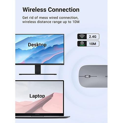 UGREEN Wireless Mouse for Laptop, Ultra Slim Portable USB Silent Mouse,  4000DPI Smooth Tracking €17.58