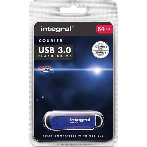 Integral 64GB Courier USB 3.0 Flash Drive - 100MB/s