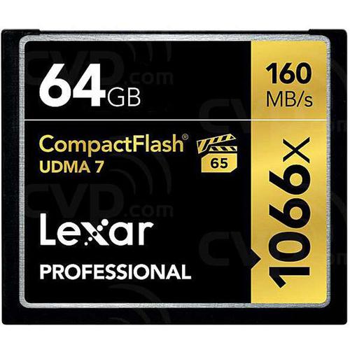 Lexar 64GB 1066X Professional Compact Flash Card - 160MB/s