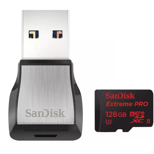 SanDisk 128GB Extreme Pro Micro SD Card (SDXC) UHS-II U3 + USB 3.0 Reader -  275MB/s US$270.19