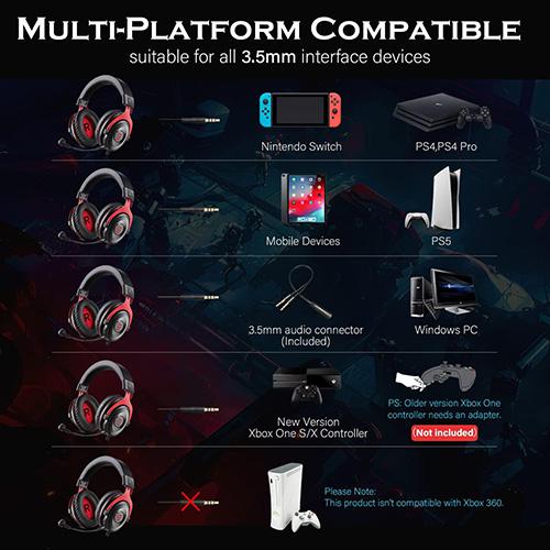 EKSA E900 Gaming Headset with Noise Cancelling Mic