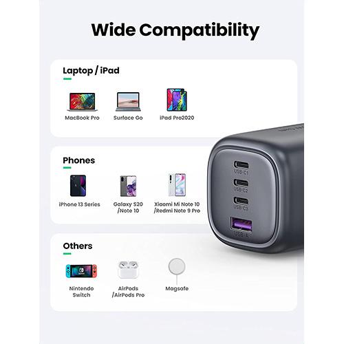 UGreen Nexode 100W USB C Wall Charger - 4 Ports - Micro Center