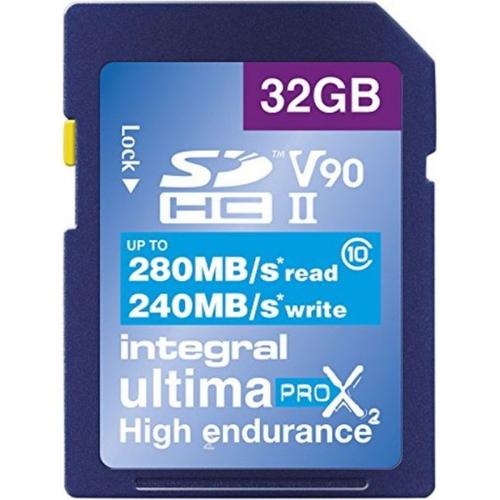 Integral 128GB Ultima PRO X2 SD Card SDXC UHS-II V90 Class 10 - 280MB/s