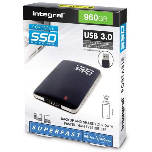 Integral 960GB USB 3.0 Portable SSD Drive - 400MB/s