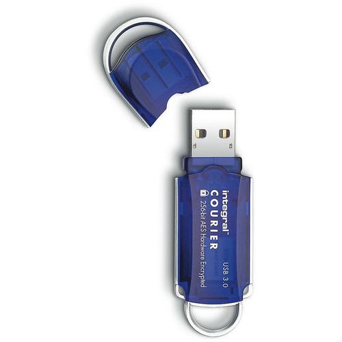 8GB Integral Courier FIPS 197 Encrypted USB2.0 Flash Drive 256-bit Encryption 