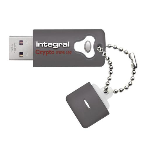 Integral 16GB Crypto FIPS 197 256-Bit AES Hardware Encrypt USB 3.0 Flash Drive - 130MB/s