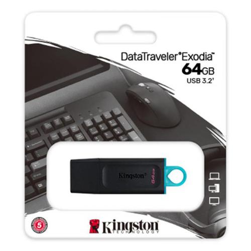 Kingston 64GB DataTraveler Exodia USB 3.2 Flash Drive
