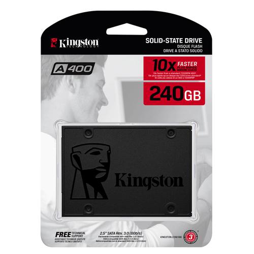 Kingston SSD KINGSTON HARD DISK STATO SOLIDO 2,5 240GB SA400S37/240G SATA 6Gb/s PC LAPTOP 