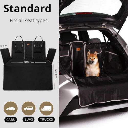 MZPET 4-in-1 Universal Car Seat Cover for Dogs - Black