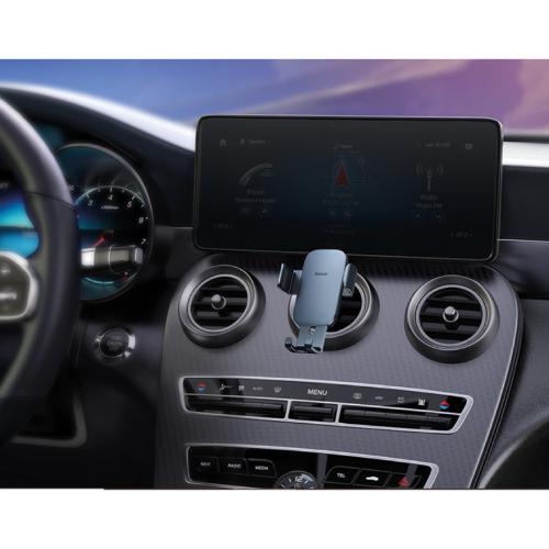 Baseus Metal AgeⅡ Gravity Car Mount Round Air Vent Version - Dark Grey