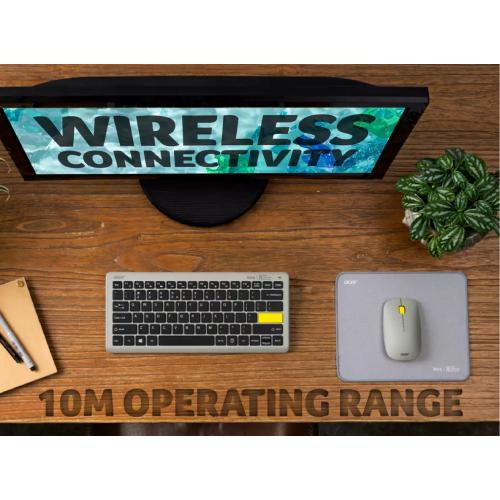 Acer Vero Wireless Mouse and Keyboard - Grey