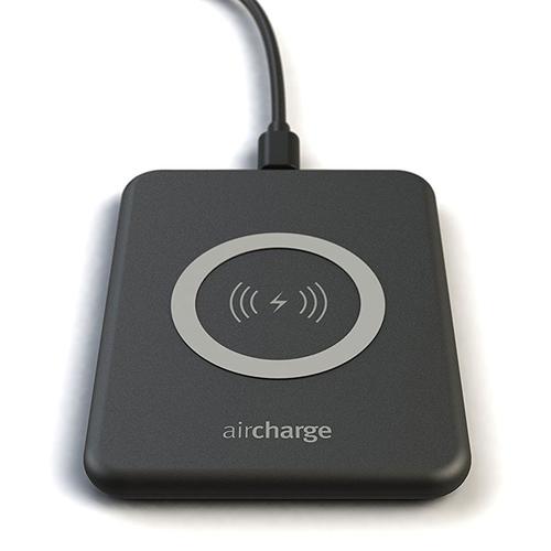 Aircharge Qi-Certified 5W Wireless Slimline Charging Pad - Black