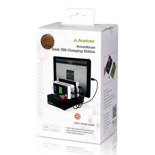 Avantree PowerHouse Multi Device USB Desk Charging Station - Black